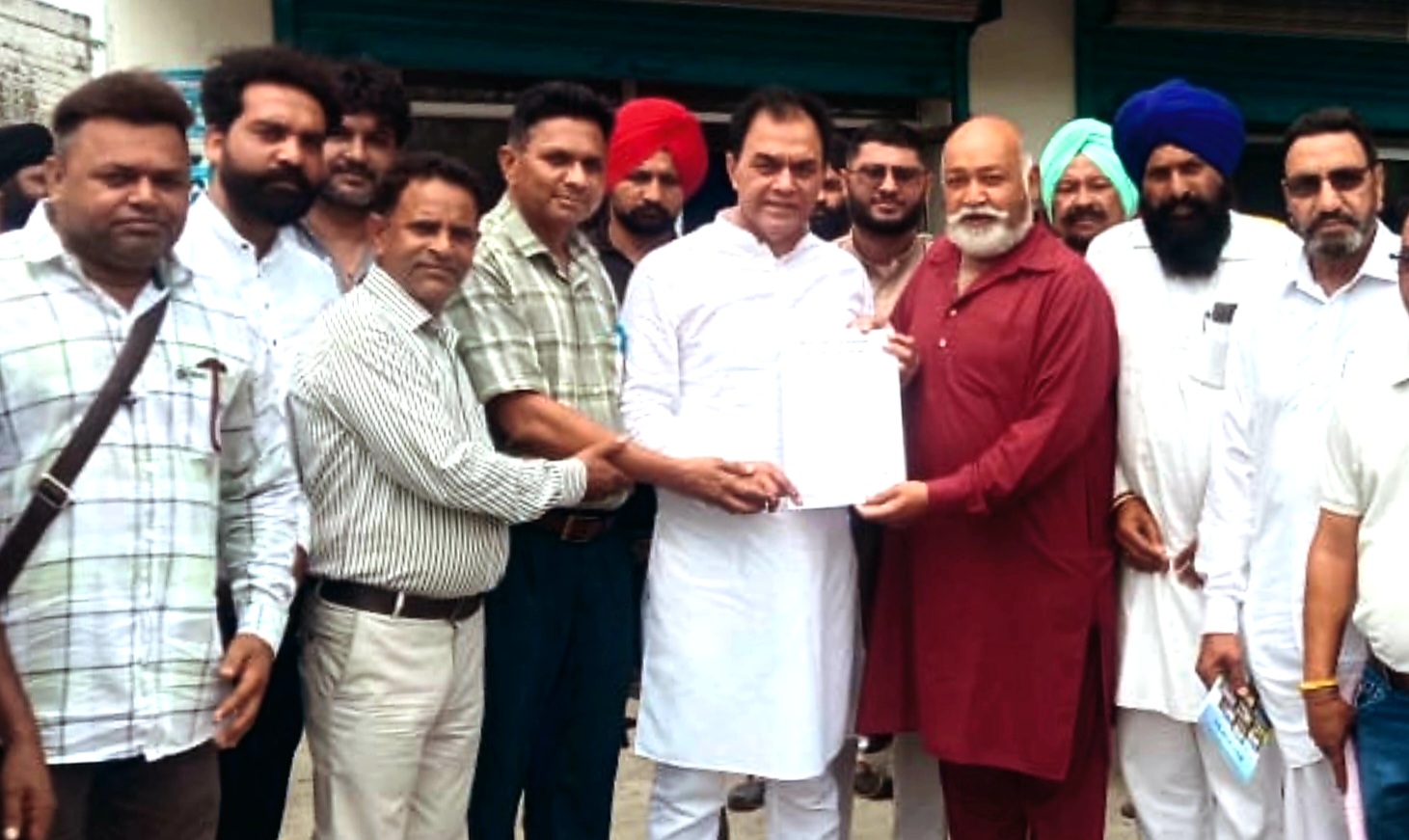 A memorandum was handed over to MP from Hoshiarpur Dr. Raj Kumar Chabewal in his office today to raise his voice in Parliament against the growing pollution in culture.
